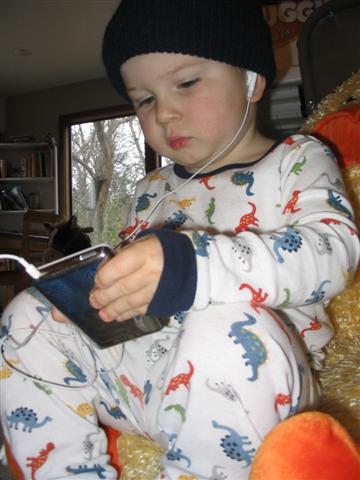 Isaac on the iPod 2